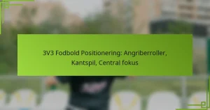 3V3 Fodbold Positionering: Angriberroller, Kantspil, Central fokus