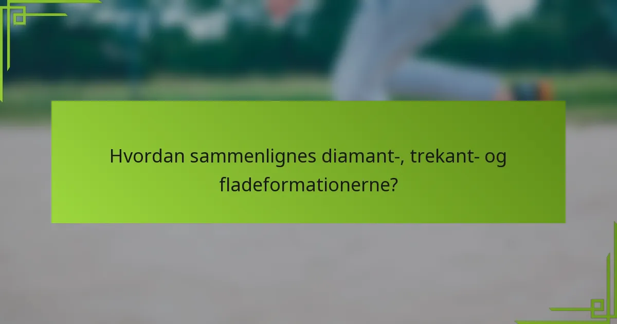 Hvordan sammenlignes diamant-, trekant- og fladeformationerne?